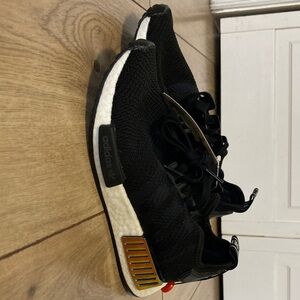 Women’s Adidas NMD R1 Black/White/Iridescent NWT Athleisure sneakers